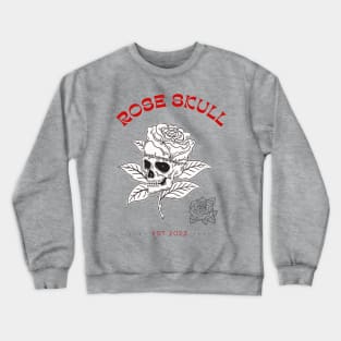 rose skull Crewneck Sweatshirt